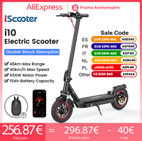 iScooter i10 Electric Scooter 650W 15Ah Powerful Electric Kick Scooter 45km Max Range 40km/h Speed Electric eScooter With APP