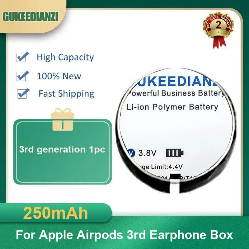 Battery For Apple Airpods 1st 2nd A1604 A1523 A1722 A2032 A2031 1 2 A1596 020-00098 Wireless Charge Box 3rd Earphone