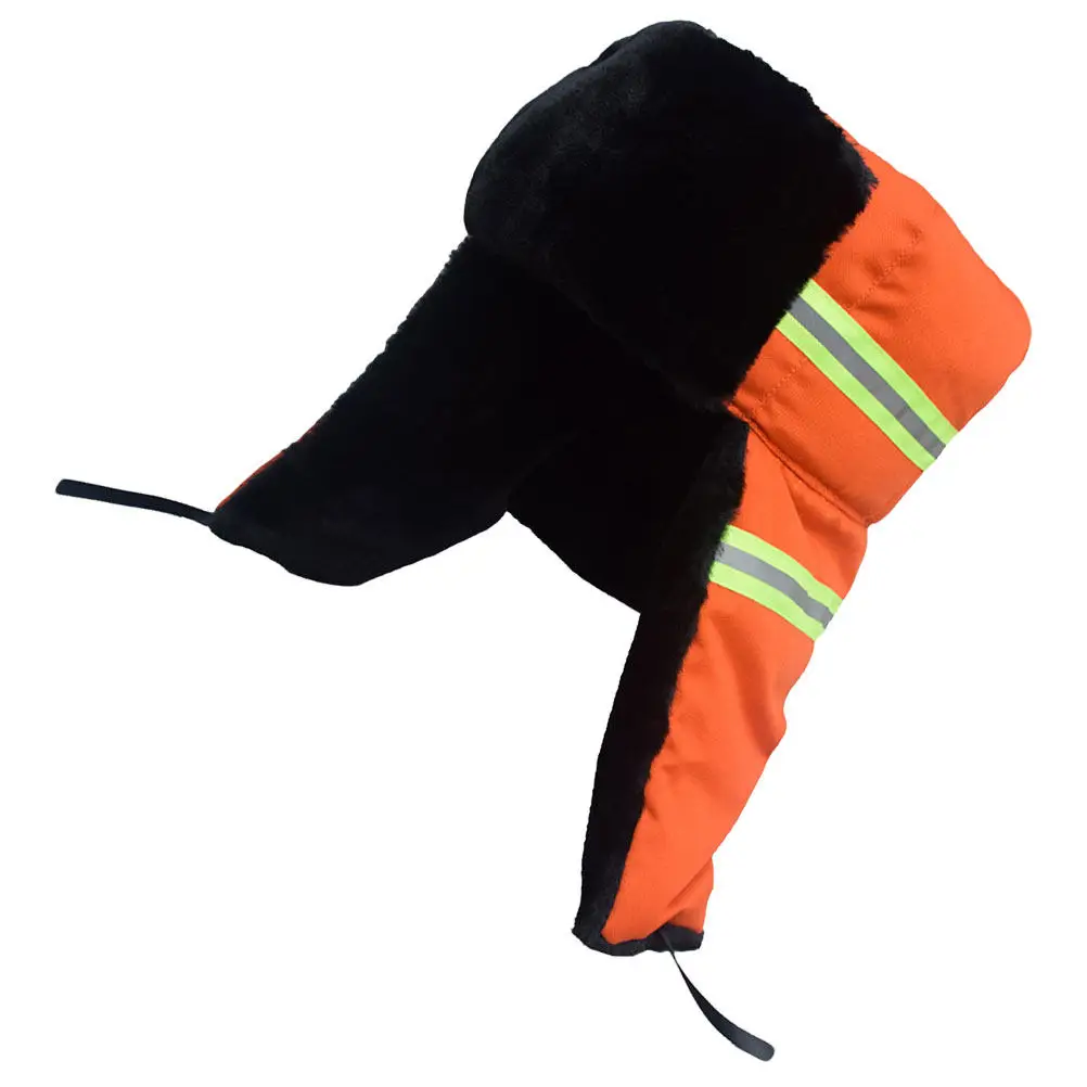 Reflective Thickened Winter Sanitation Worker Hat Cloth Ear Guard Dust-Proof Anti-Cold Outdoor Work Safety Cap