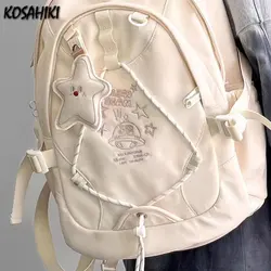 Korean Women Sweet Planet SchoolBags Student Fashion Cute Star Pendant Bags Y2k Aesthetic Kawaii Streetwear Simple Backpacks