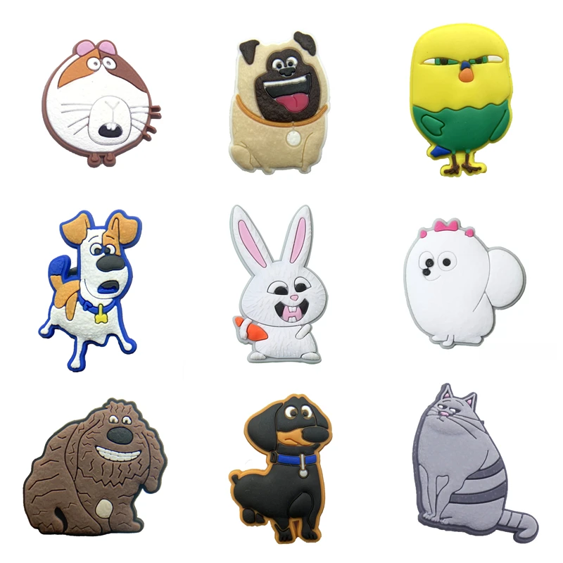 

Single Sale 1pcs Shoe Charms Pet Dog Shoe Accessories Cute Garden Shoe Decoration for Clog sandal Buckle Kid's X-mas Gift