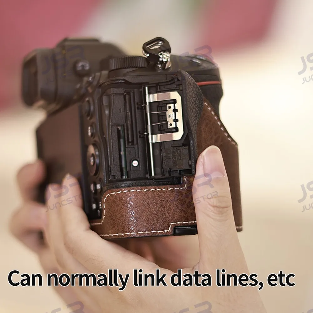 Suitable for Nikon Z5II leather camera base PU leather retro half