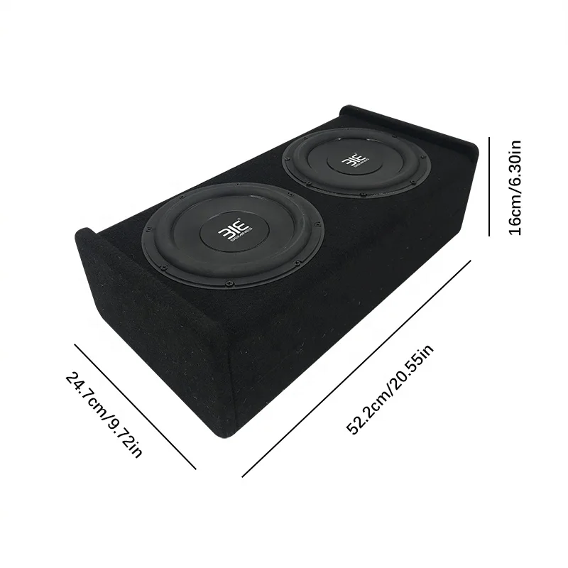 QMF-TC-0802 8 inch new style super bass car audio subwoofer 12V car dual subwoofers with box and amp