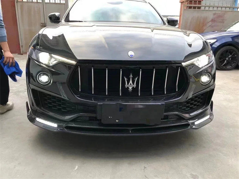 

Комплект кузова автомобильного бампера для Maserati Levante, переоборудованный в стиле M, карбоновый комплект кузова, передняя губа, задний диффузор, боковая юбка, спойлер, капот