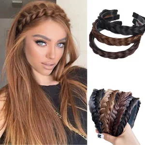 Femmes, perruque synthétique torsadée, tresses, tresses de mode, accessoires pour cheveux, bandeau nature bohème pour la fête 8 meilleurs bandeaux tressés en vente - No 3