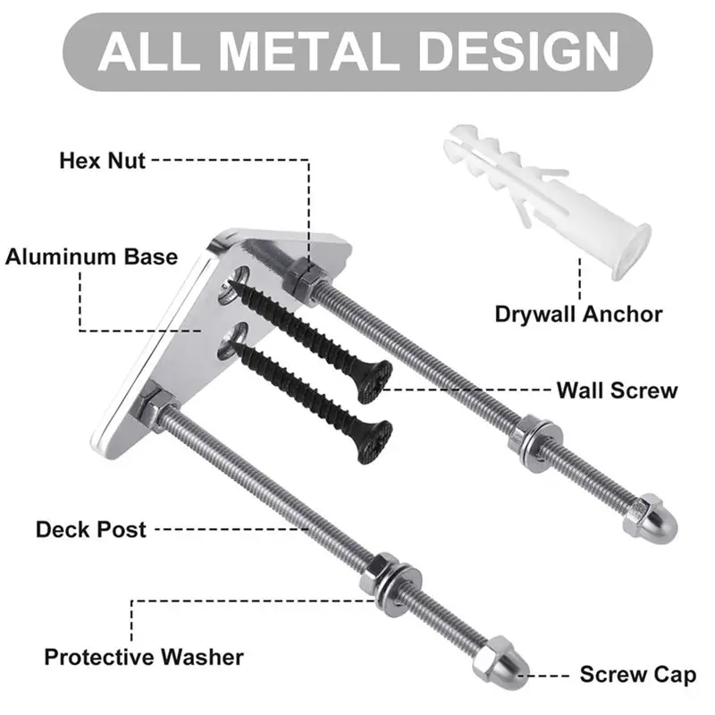 SYW-4Pcs Skateboard Wall Mount, Metal Skateboard Hanger With Screw Holes For Skateboard Deck Display Storage