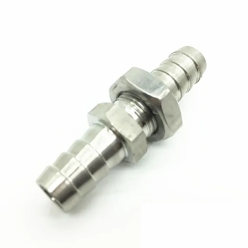 4mm 6mm 8mm 10mm 12mm 14mm 16mm 19mm Hose Barb Bulkhead 304 Stainless Steel Barbed Tube Pipe Fitting Coupler Connector Adapter