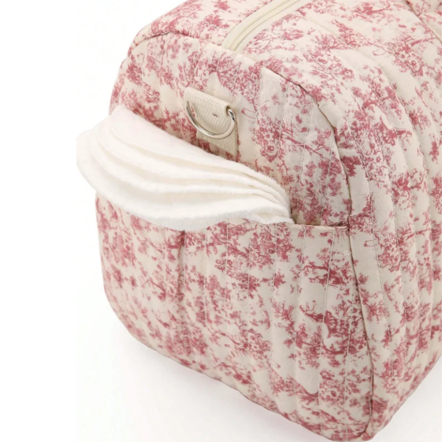 حقيبة الأم ذات سعة كبيرة حقيبة سفر للنساء حقيبة حفاضات الطفل طباعة الأزهار حقيبة كروسبودي متعددة الوظائف