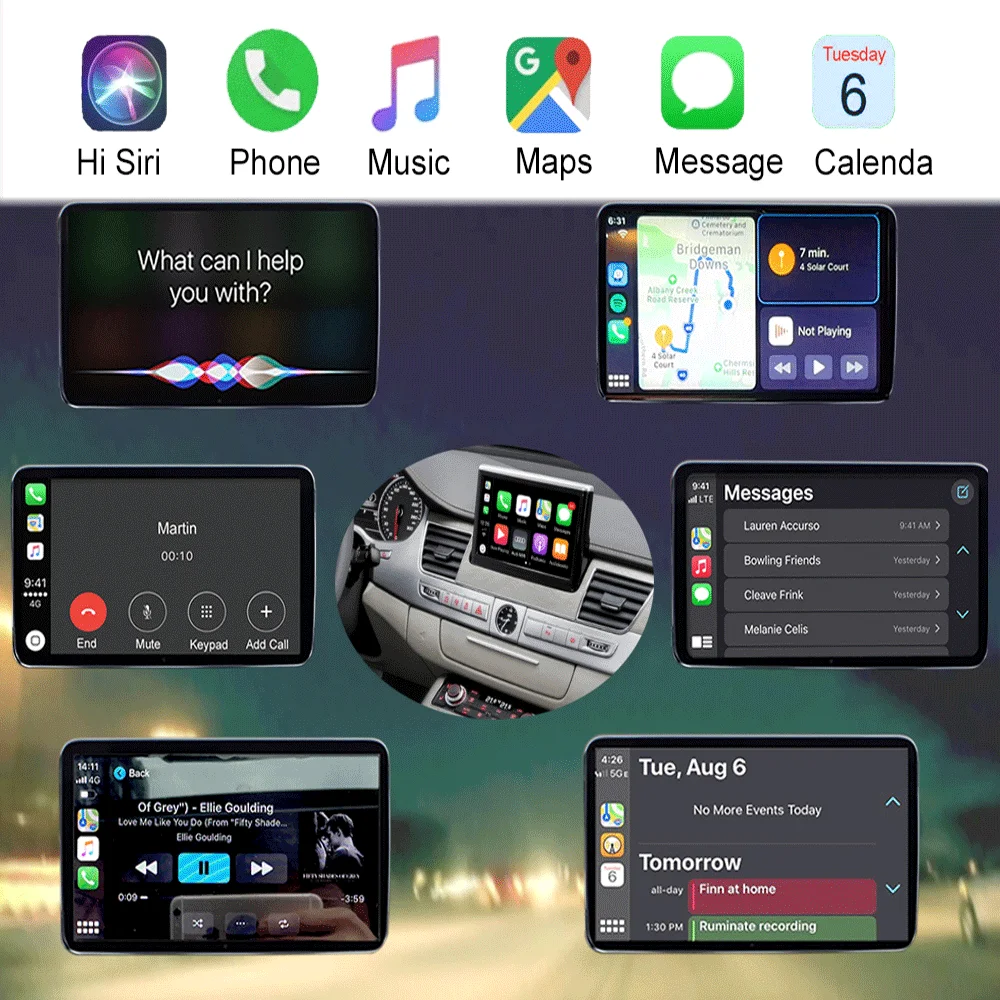 

Wireless CarPlay Android Auto Original Screen Upgrade Plug Play Apple Carplay MirrorLink for Enhanced Driving Ex