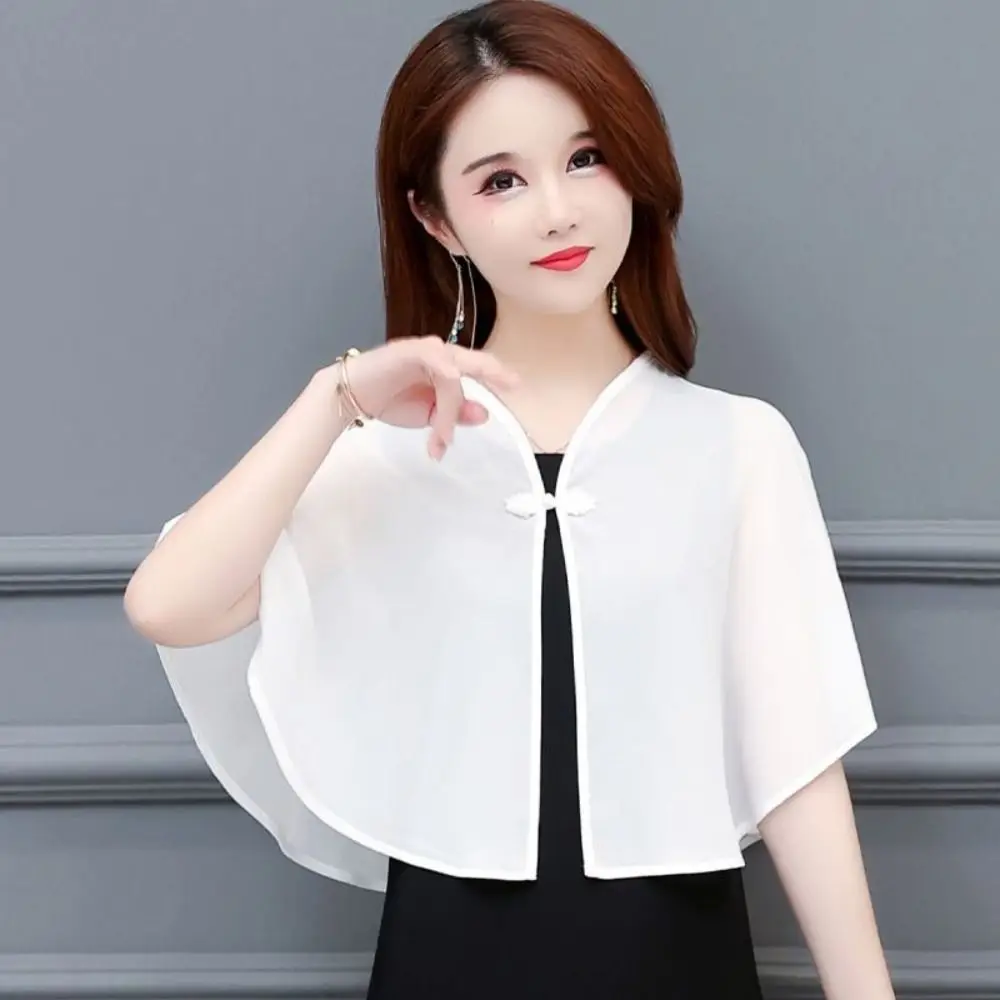 

Короткая верхняя одежда, разноцветная шифоновая шаль, дышащее короткое тонкое пальто, солнцезащитная одежда для женщин