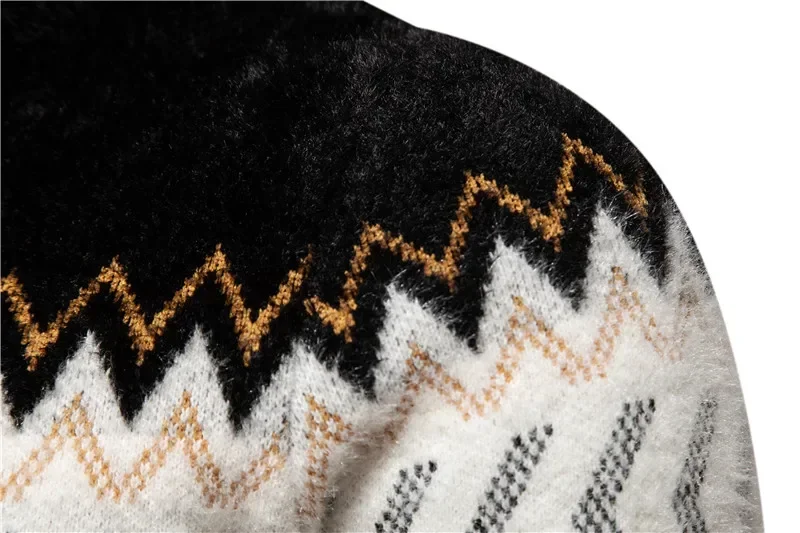 Nuovo maglione di visone imitazione morbido e confortevole moda maglione lavorato a maglia caldo Pullover uomo vestiti