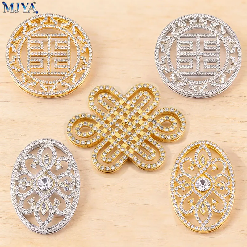 MJYA Fashion Filigree Flower Connectors Big Spacer Pendant Components For DIY Tassels Pearls Jewelry Making Supplies Accessories