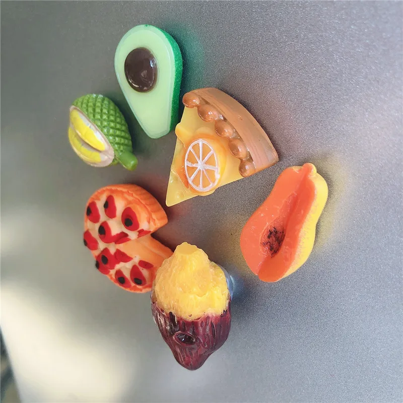 Simulated small fruit food papaya durian avocado refrigerator sticker