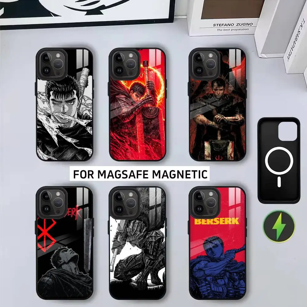

Comic Popular B-Berserk-es Phone Case For iPhone17,16,15,14,13,12,11 Plus,Pro Magnetic with Magsafe Wireless Charging