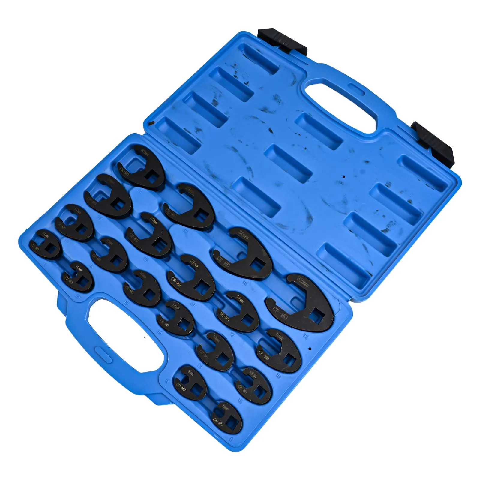 

For 1/2'' Drive Tools 19pcs Wrench Set Crowfoot Wrench Set Transporting Between Job Sites Drop-forged Easy Grip Heat-treated