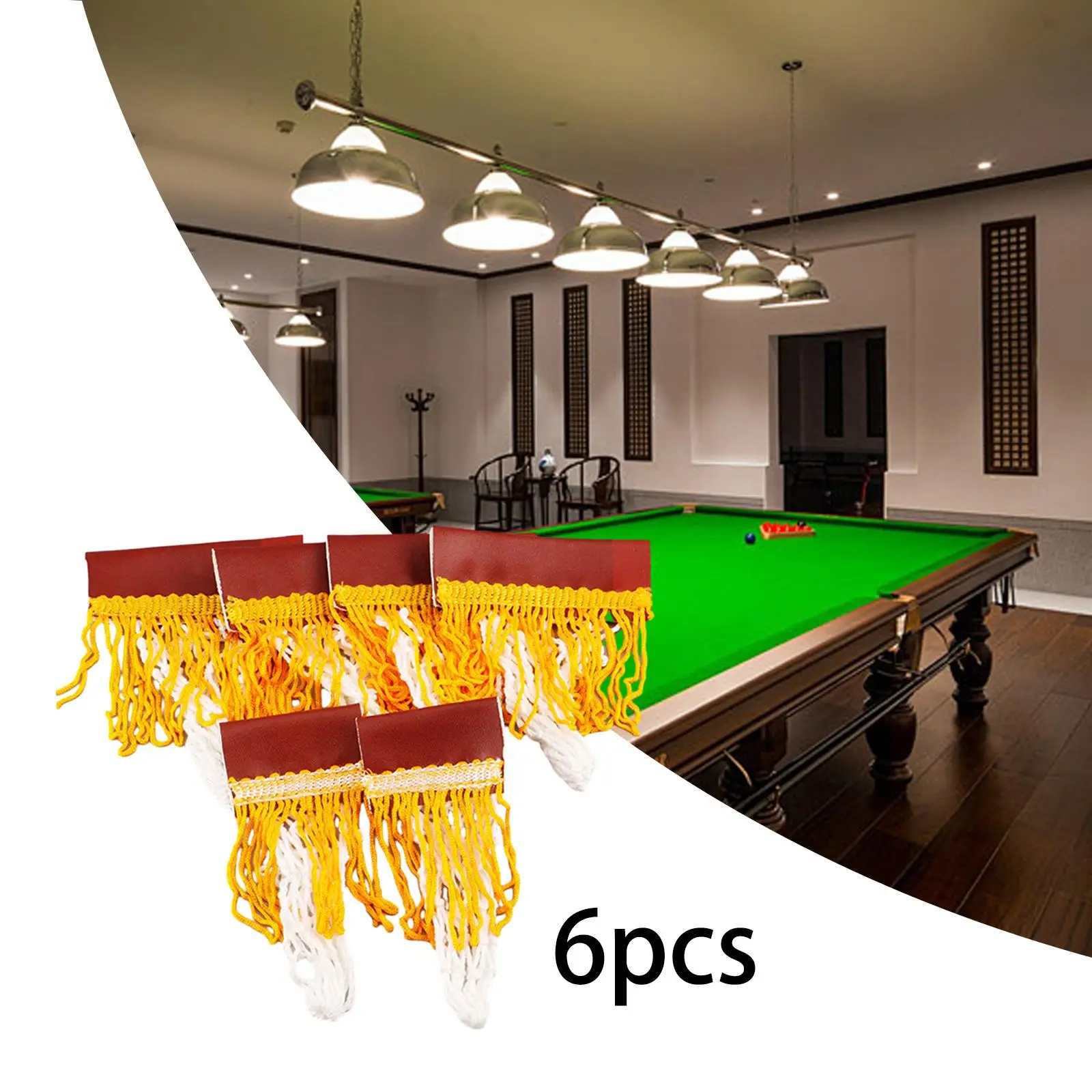 6 Pieces Pool Table Bag Billiard Net Bag Snooker Balls Basket Billiard Net Bag