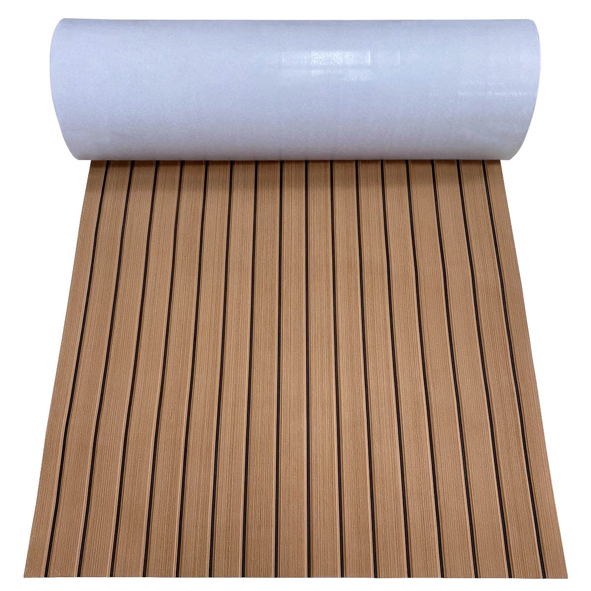 2400*550*6mm Eva Foam Faux Teak Boat Flooring Carpet Blanket Brown Deck Sheet Yacht Flooring Anti Skid Waterproof Damping Pads