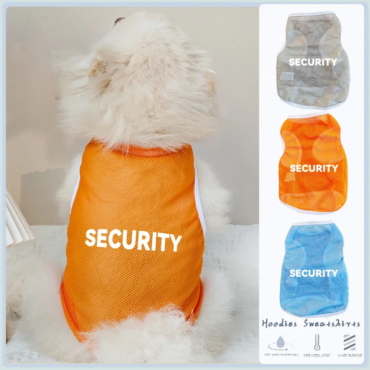 

Safety Pattern Cat/Dog Print Cat and Dog Breathable Mesh Vest Small Dog Top