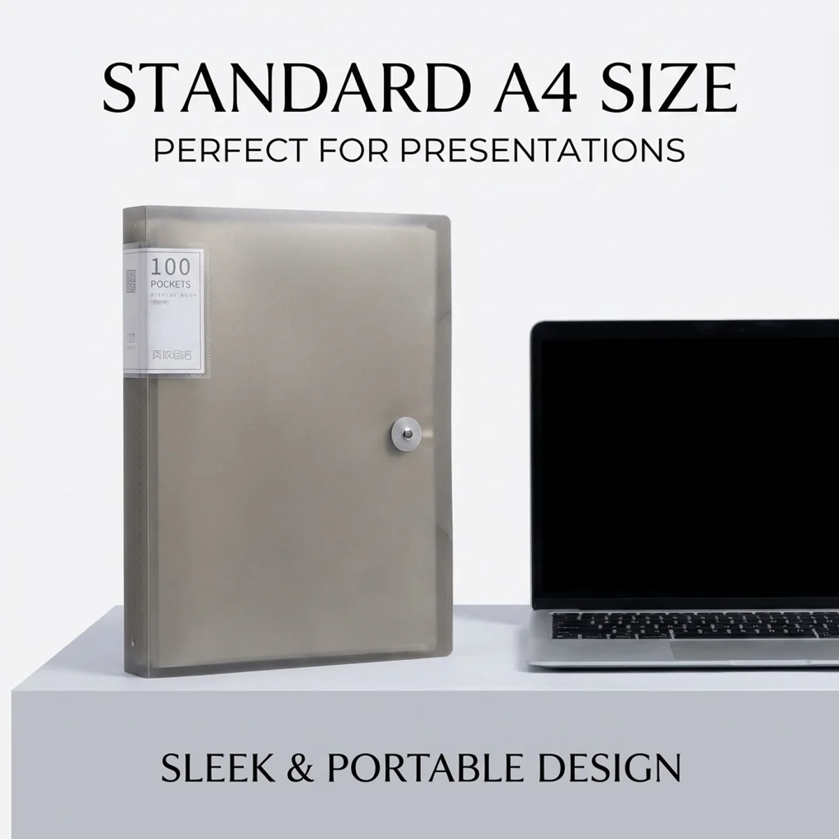 A4 100 Pockets 160/Sides Display Book Paper Document Holder, Business Presentation Book Presentation Folder
