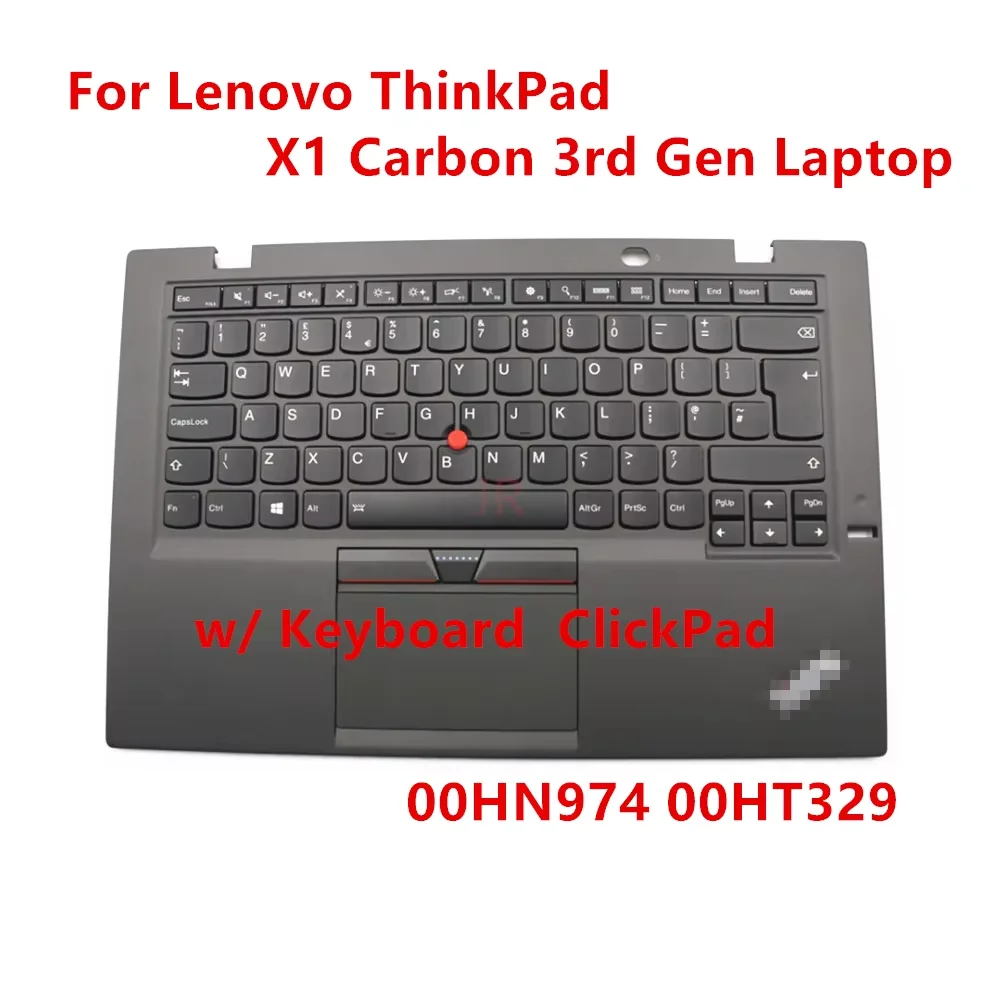 

NEW Keyboard Palmrest Top cover Backlight UK English ClickPad for ThinkPad X1 Carbon 3rd Gen 20BS 20BT 00HN974 00HT329