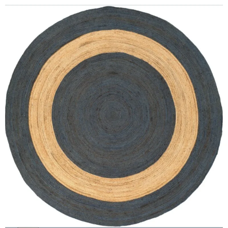 

Round Rug 100% Jute Reversible Modern Area Carpet Living Room Rug Floor Mats