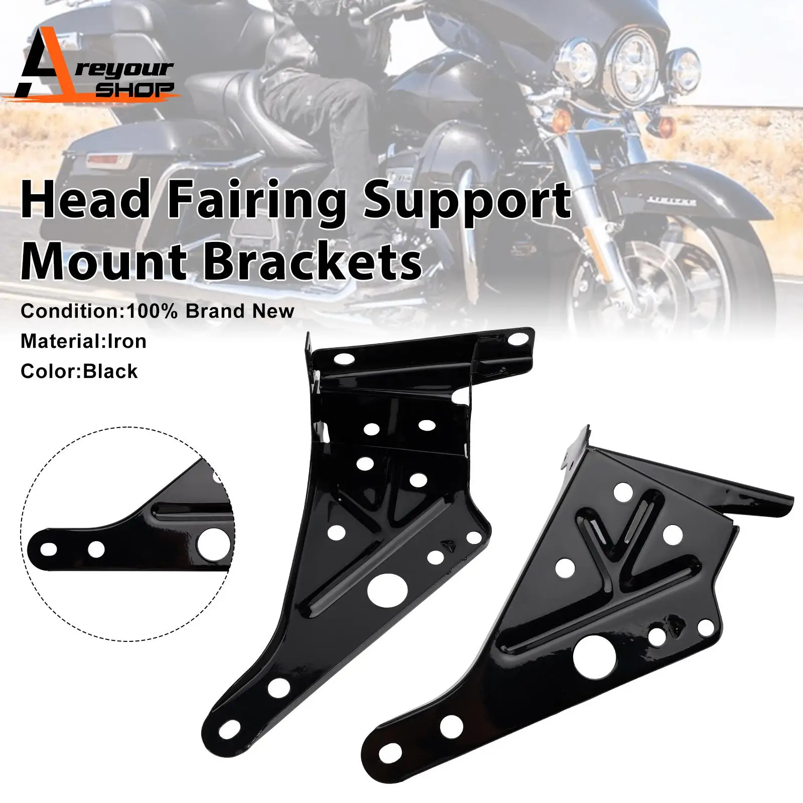 

57000169 57000170 Head Mount Brackets for Touring street Glide 2014-2023