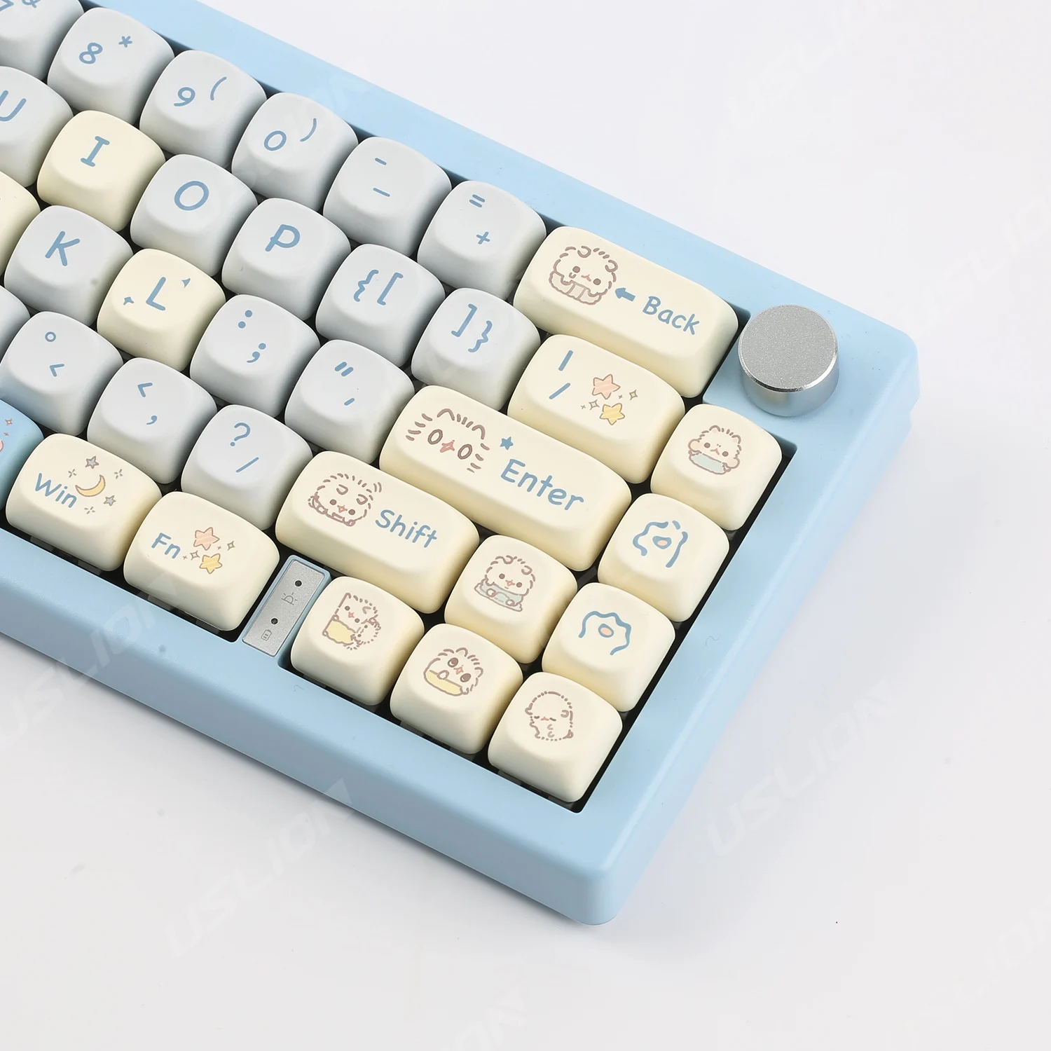 144 tasti LUCKY-Cute Kitten Theme MOA Keycap PBT Keycap sublimazione Custom Profile Key Cap per MX Switch Game tastiera meccanica