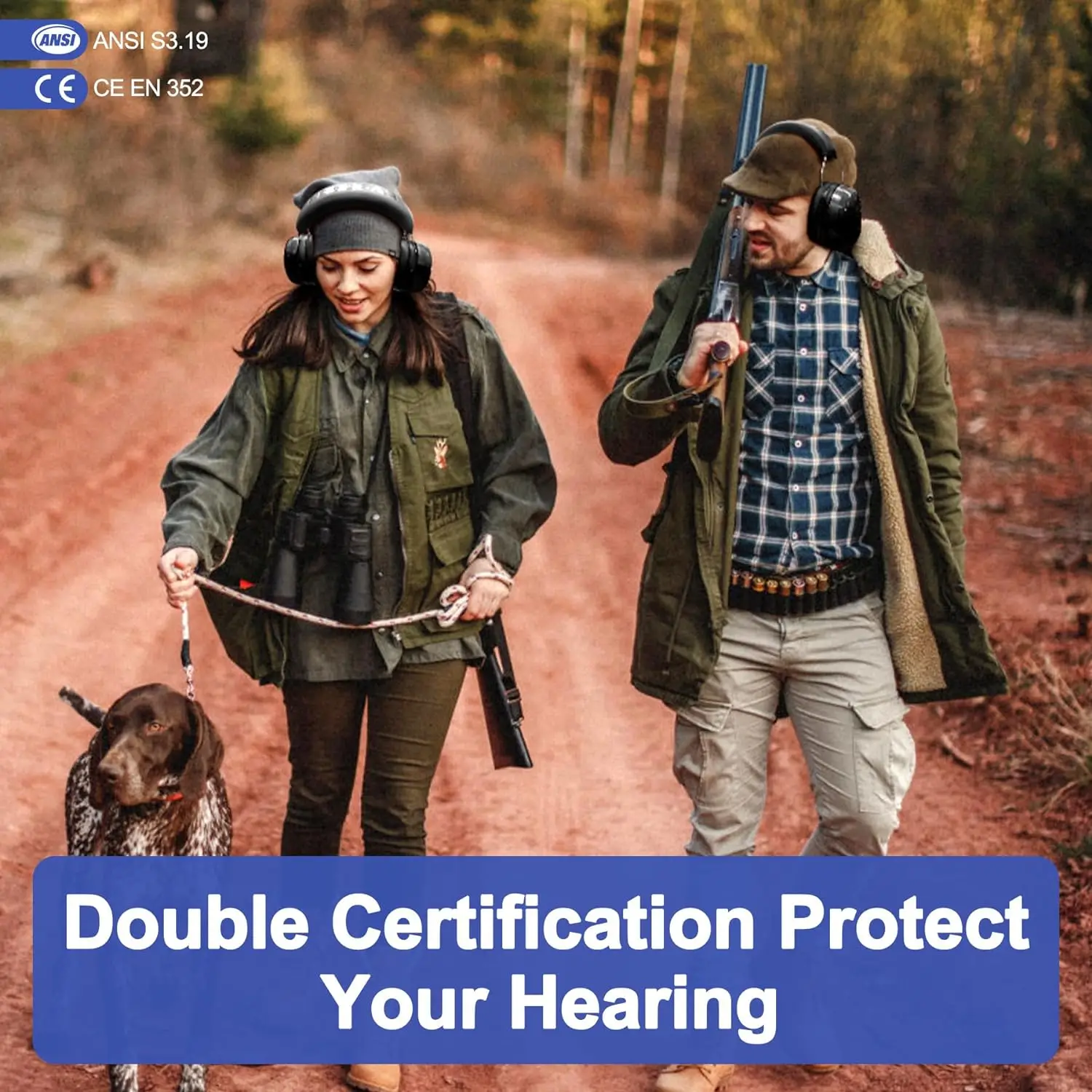 ZOHAN Hearing Protection Noise Reducing Earmuffs Soundproof Headphones Against Noise Safety Ear Muffs Adjustable 28dB NRR