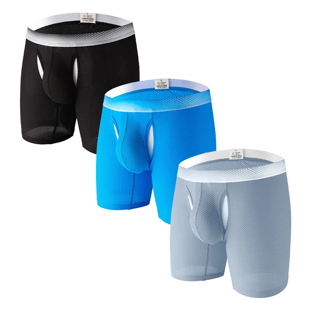 Breathable Long Leg Boxers Underwear Long Leg Underwear Breathable Trunks Casual Wear Classic Style For Casual Wear