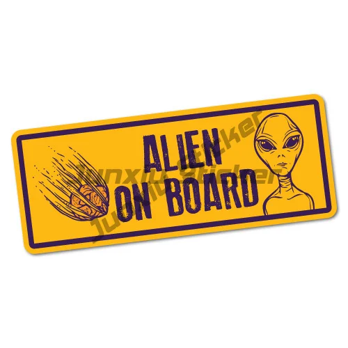 

Alien on Board Sticker Decal Car Vinyl Sign Window Cute