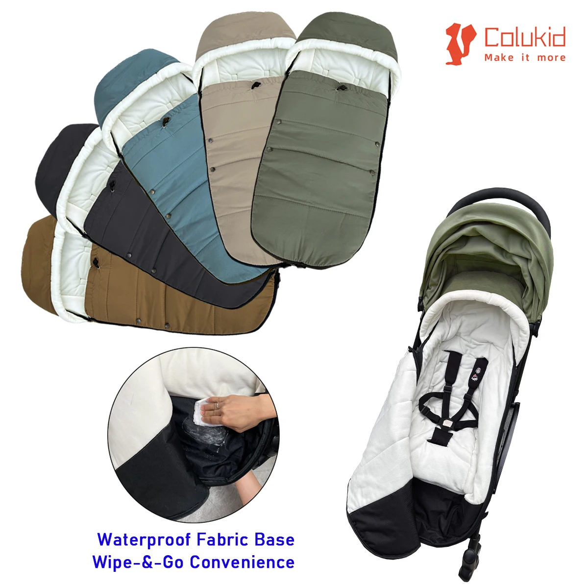 

Universal Stroller Accessories Warm Footmuff Compatible with Babyzen YOYO, YOYO+, YOYO2, Stokke YO3, and Bugaboo Strollers
