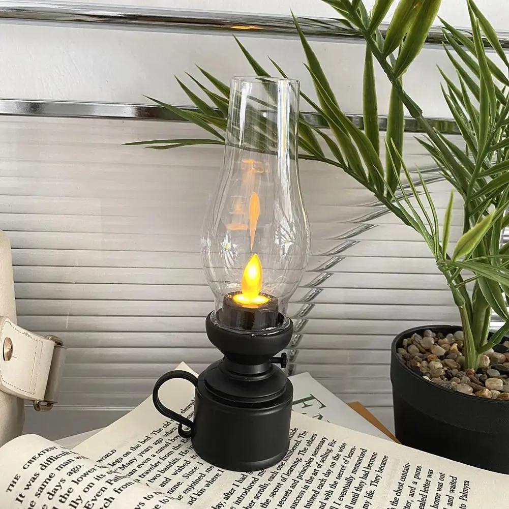 Retro LED Flameless Flickering Candle Lights Vintage Candle Tea Lights Battery Powered Electronic Lights Ornament Wedding Decor