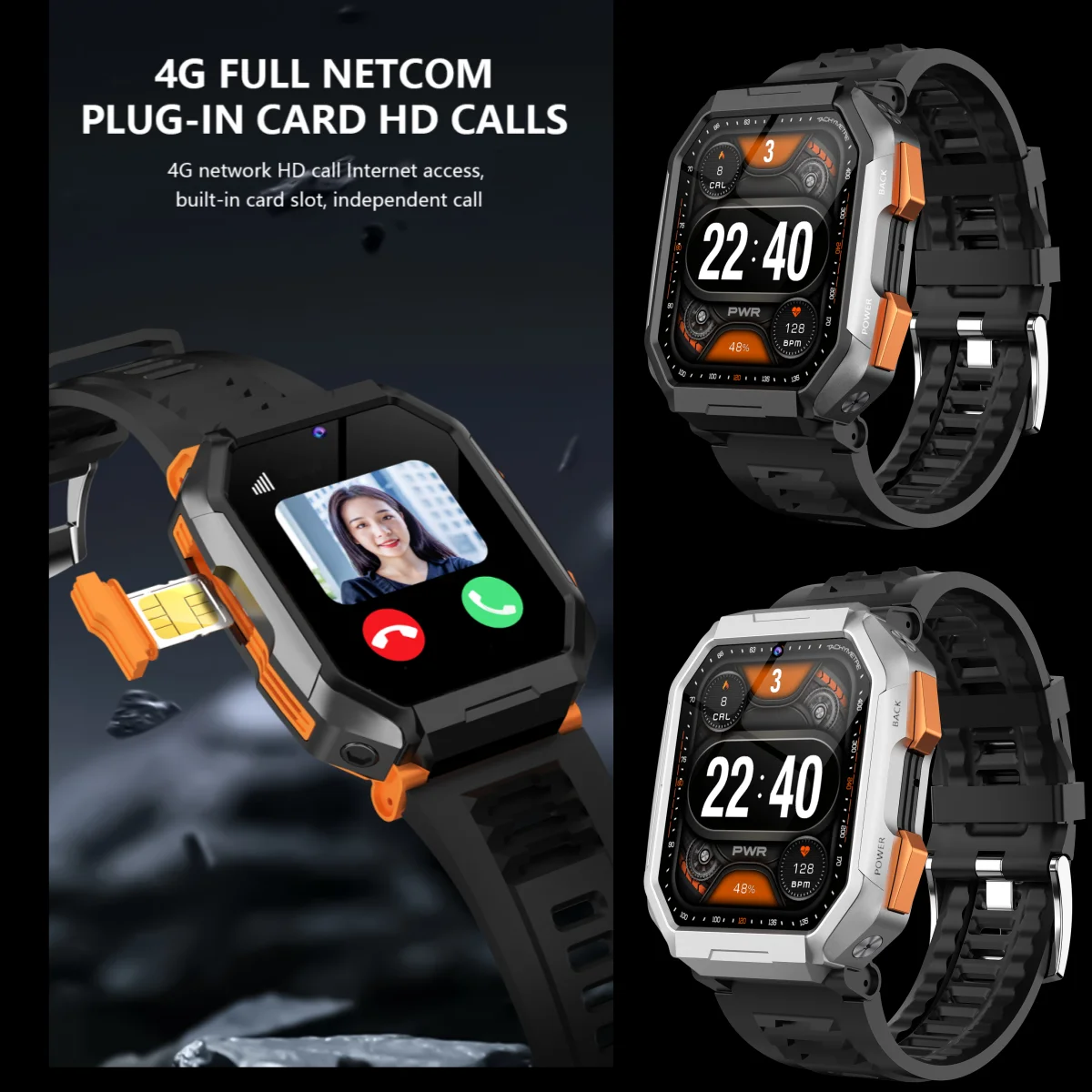 T3 Smart Watch B2 4G Android Smartwatch With GPS Position WIFI 4G/5G Full Netcom APP Download 64GB Storage For Men Student