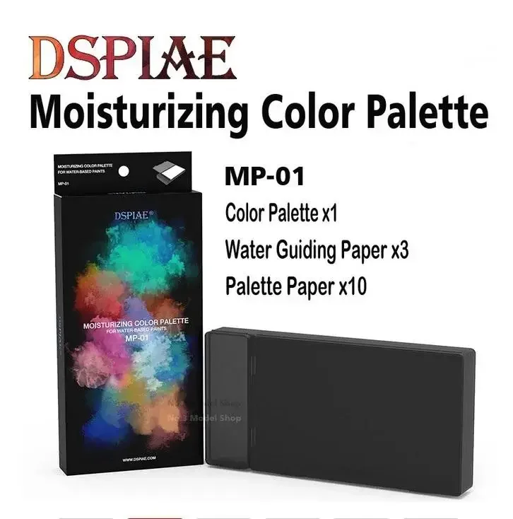 

Dspiae MP-01 Hand Coated Model Paint Brush Moisturizing Color Palette for Water-based Paints Water Guiding Paper Palette Paper