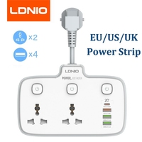 LDNIO Power Strip 4 USB Port Electrical Socket Universal Outlet Home Plug Adapter Surge Protector Multi Outlet Travel Adapter
