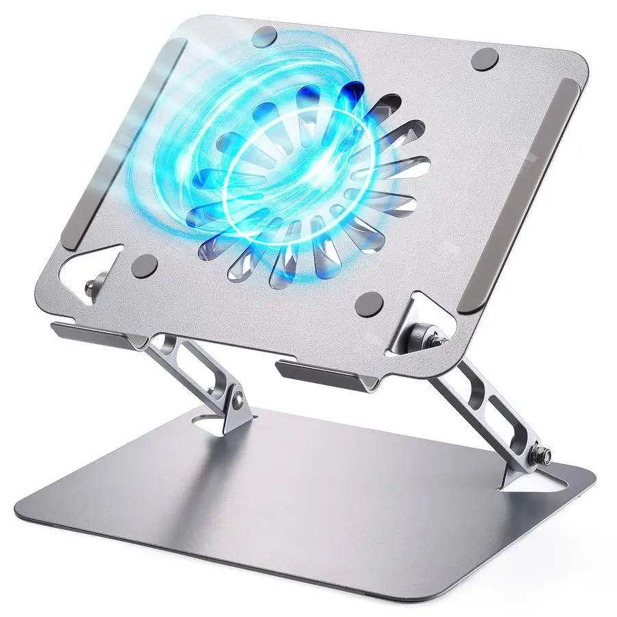 

Laptop Cooling Pad with Upgrade LowNoise Fan and 3.0 USB Hubs, Ventilated Laptop Cooler Prevent Overheating, Adjustable Ergonomi