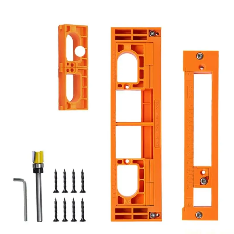 A2BE 22Mm To 33Mm Heavy Duty Hinge Routing Guide With Replaceable Inserts For Perfect Door And Cabinet Fitting Home Professional