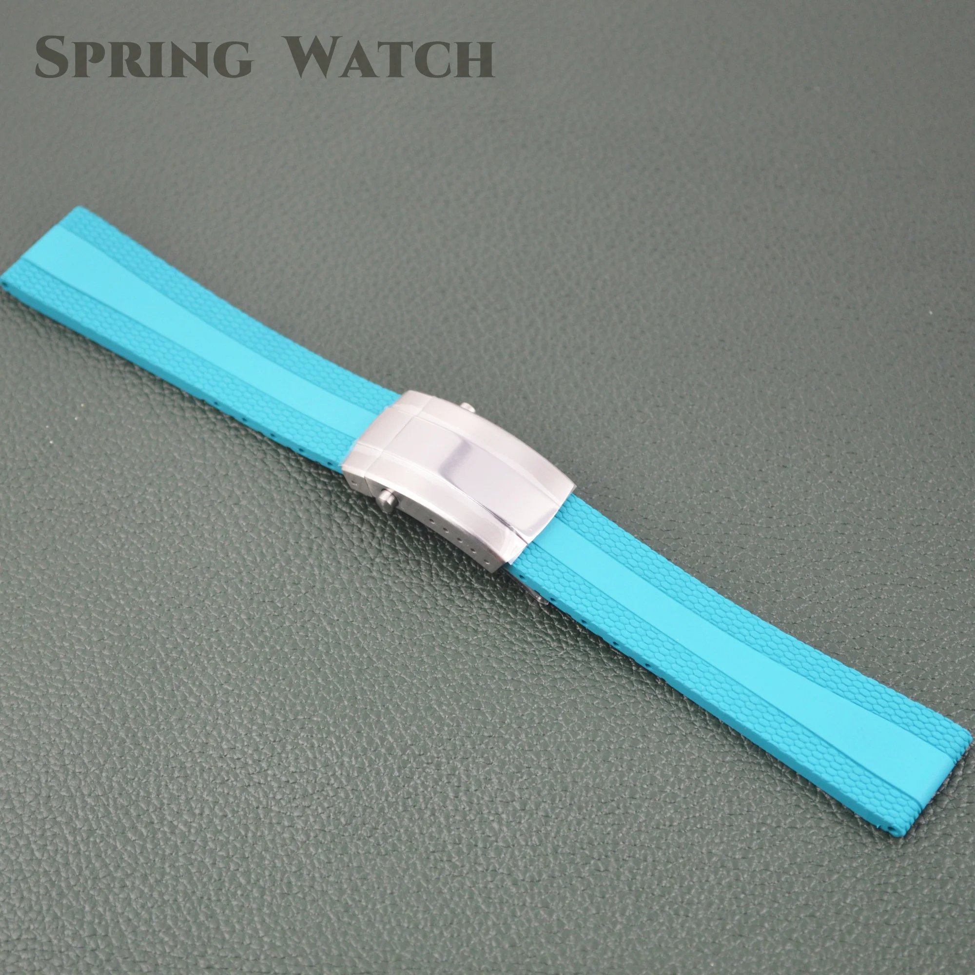 Rubber Watch Band for SUPEROCEAN Fluororubber Watch Strap 22mm Watch Band Stainless Steel Buckle Mod Watch Bracelet