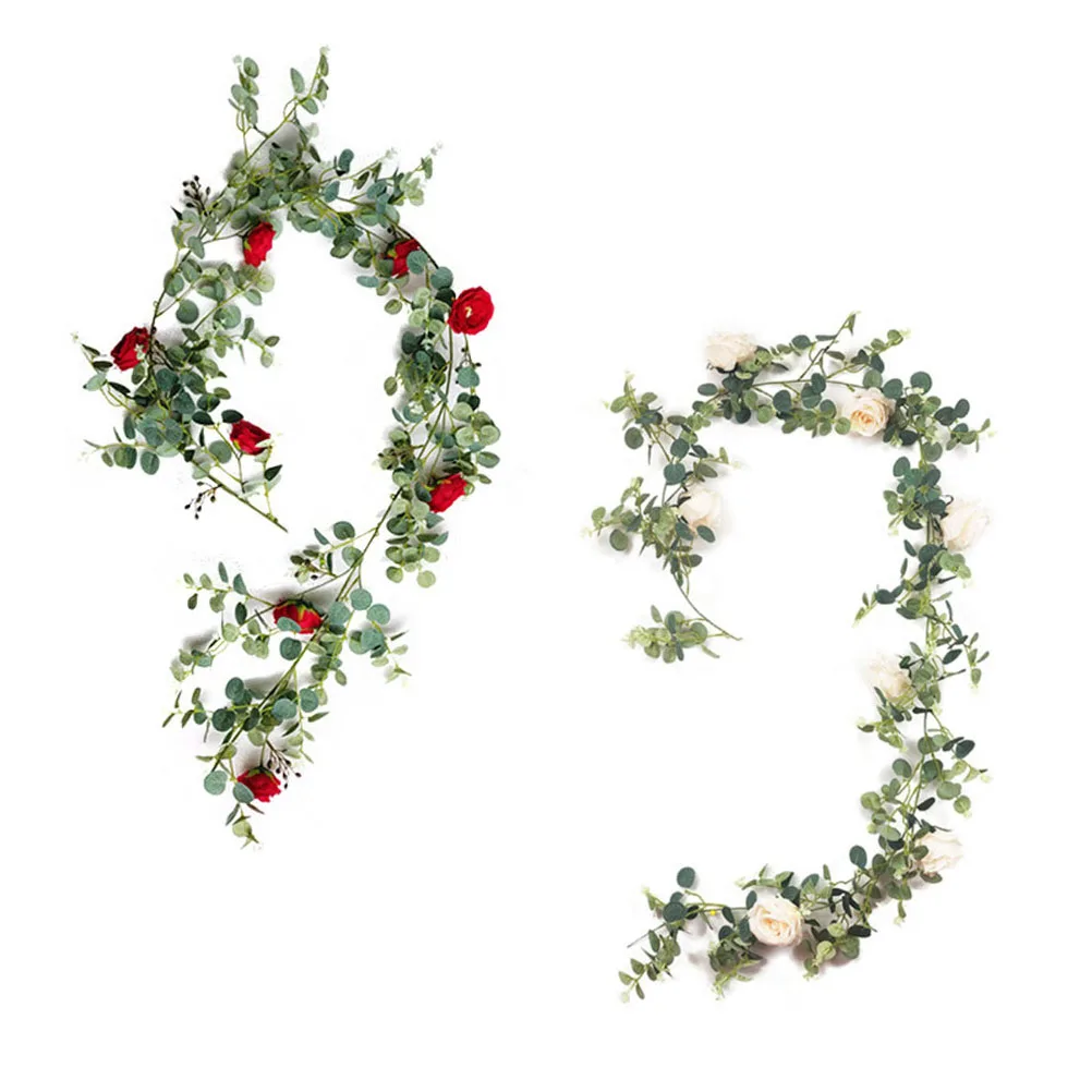 

Simulation Eucalyptus Artificial Decorative Flower Vine Room Hanging Decor Eco Friendly Wedding