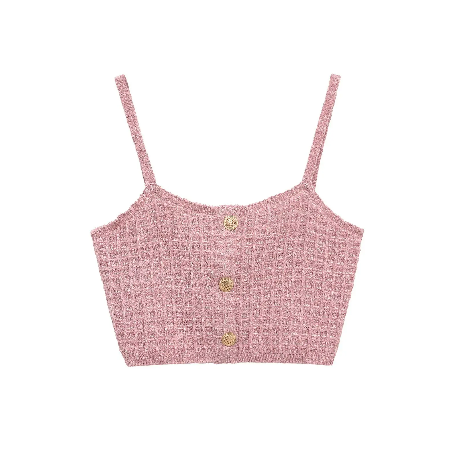 

European and American Style New Tank Top Women's Fashionable and Stylish Elastic Suspender Short Top