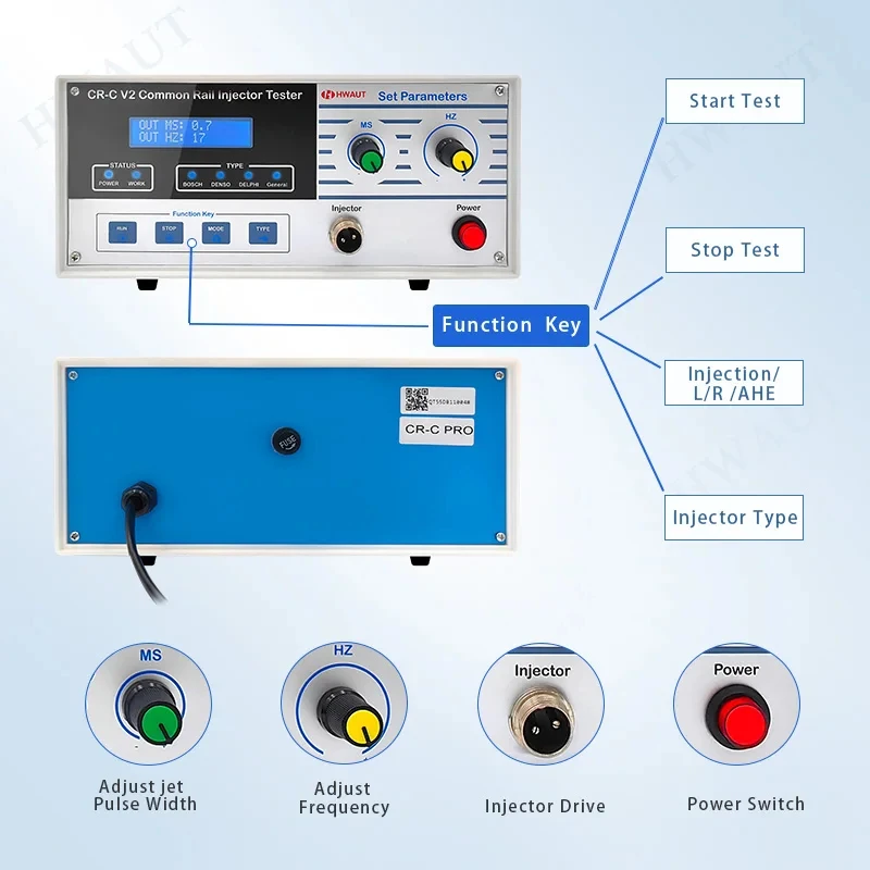 CR-C Upgrade Multi-function Common Rail Injector Tester For BOSCH Injector Test Electromagnetic Injector Driver Meter Tool