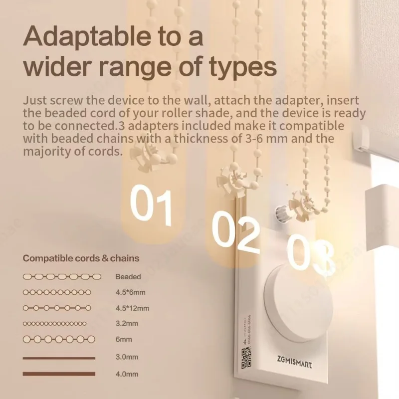Zemismart Matter Over Thread Built-in Battery Blind Driver Retrofit Blind Motor Smart Remote Control Roller Shutter Motor