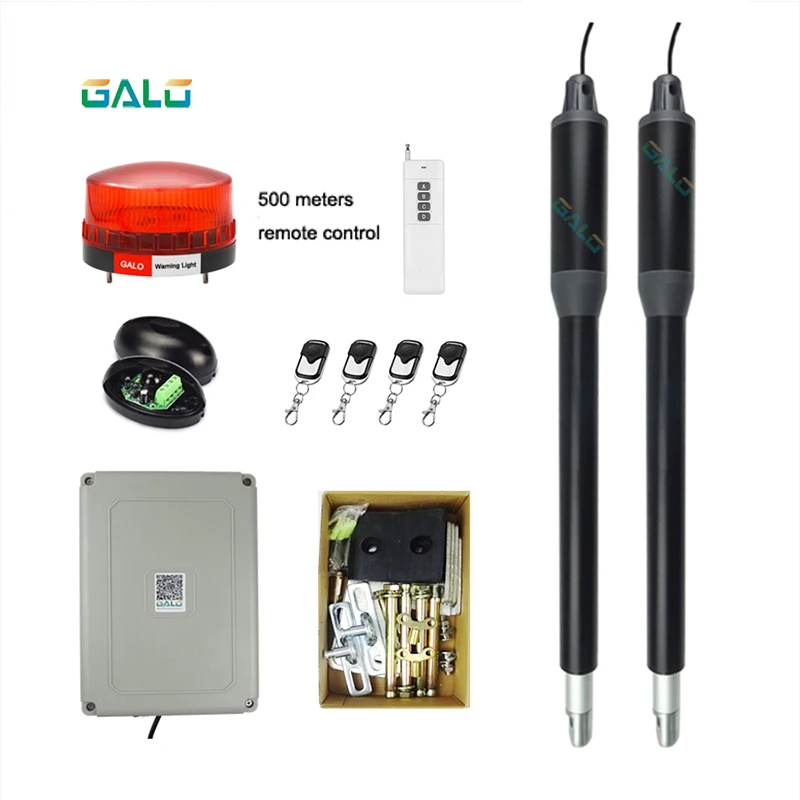Wifi Controller AC220V Elektrische Lineaire Actuator 300kgs Motor Motor Systeem Automatische Draaipoort Opener Met Dual Dikke Armen Kit