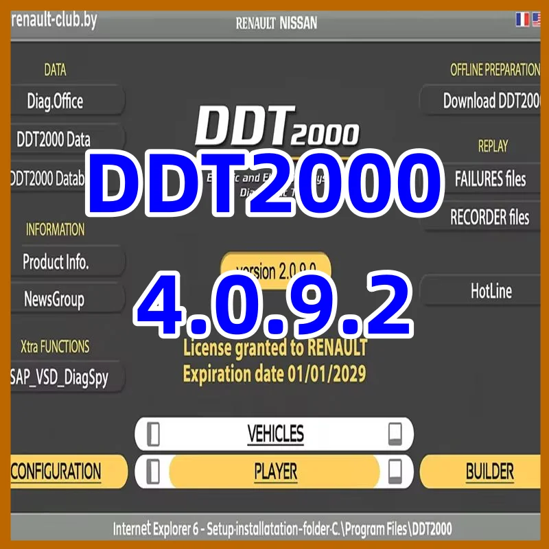Latest DDT2000 4.0.9.2 (patch_inside) + Bases 2023 Professional Diagnostic Data Car Tool Software deep diagnostics