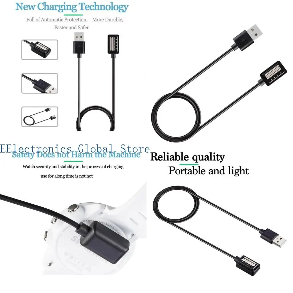

462B Smartwatch Adapter 4 Pin USB Charging Cable Power for 9/9 Baro Smartwatch