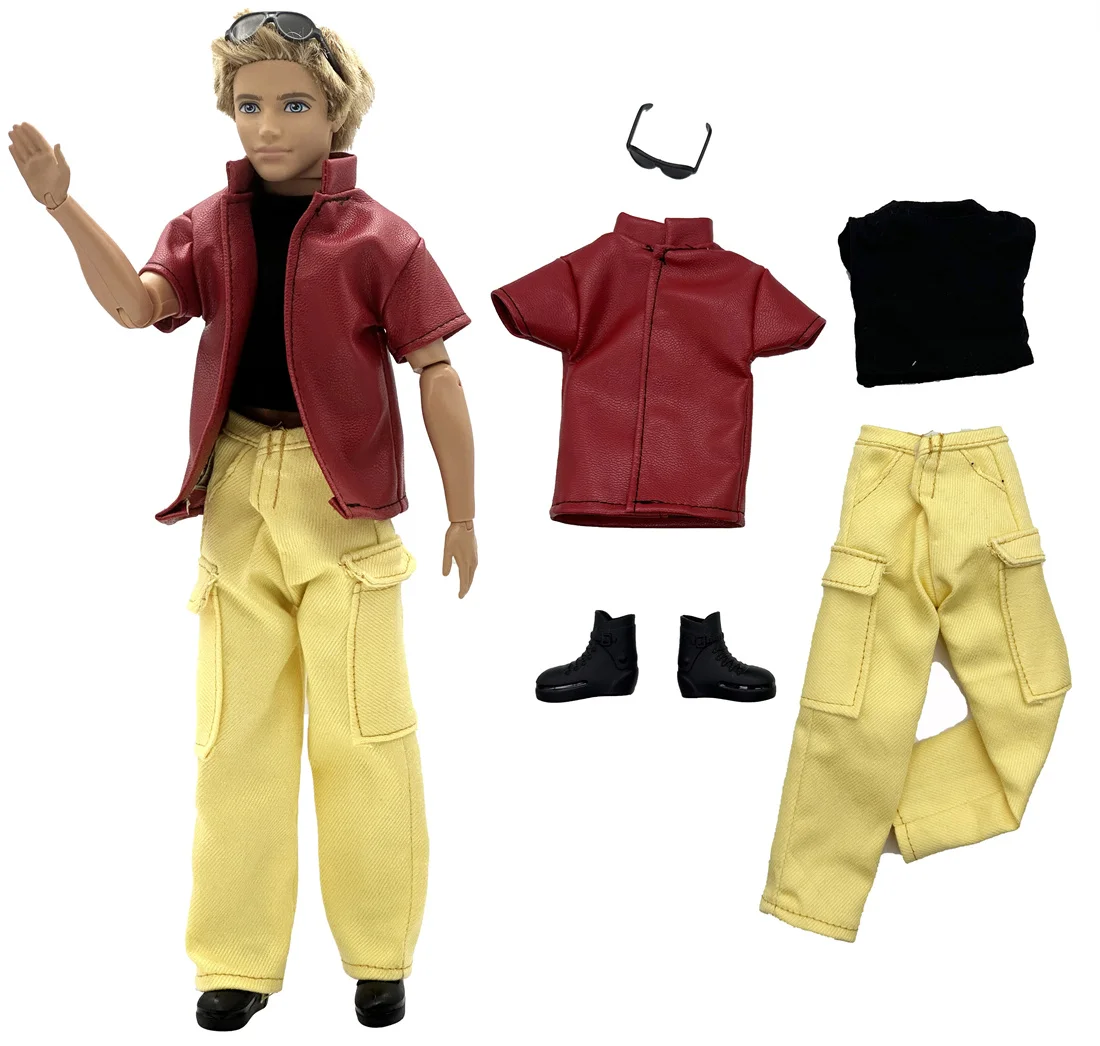 1 Set Ken Cloth Handmade Handsome Doll Accessories Casual Wear Suit for 30cm Ken Doll Kids Gift