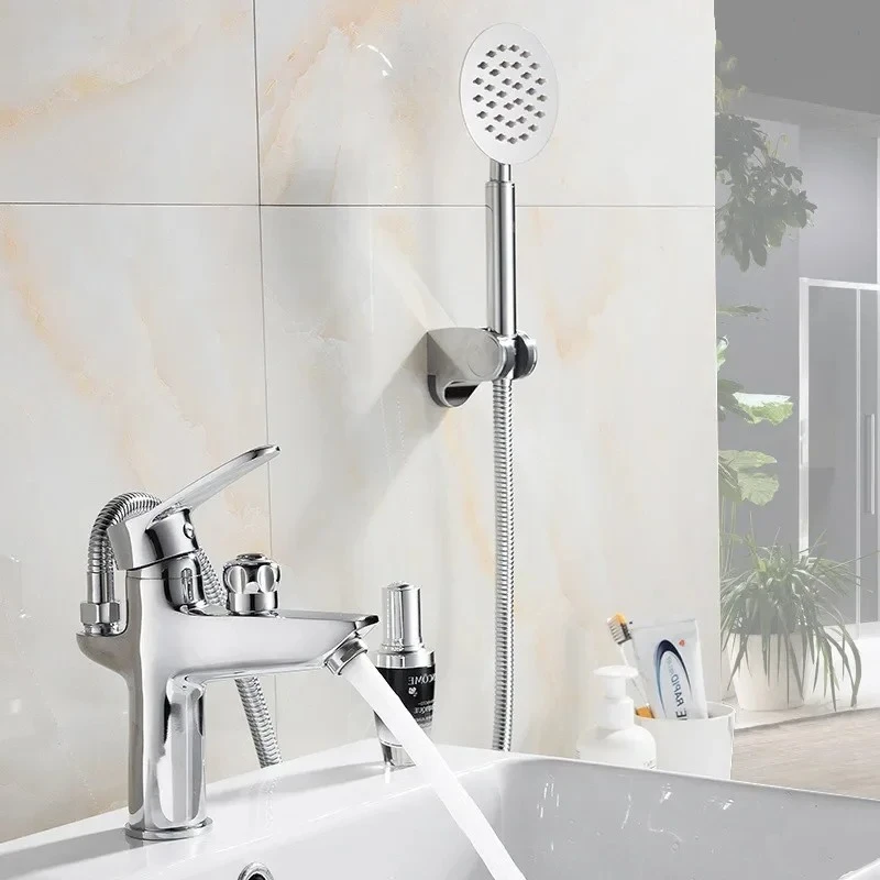 

Toilet Countertop WashBasin Faucets Brass Bathroom Faucets Deck Mounted Multifunctional Hot and Cold Tap Bathroom Accessories