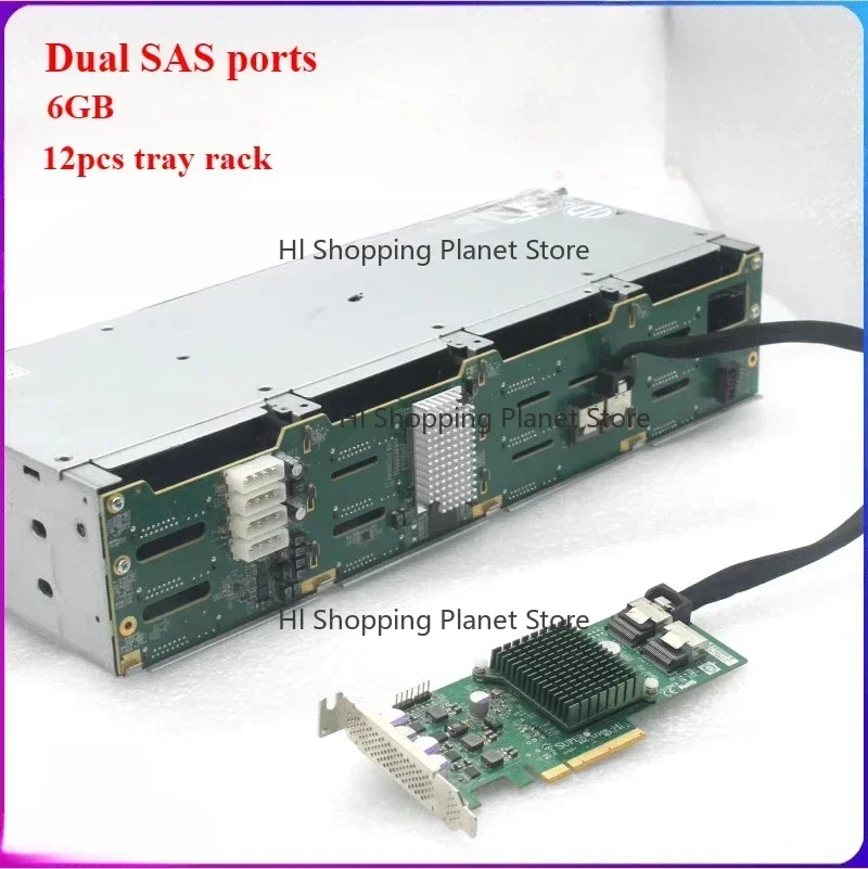 12 bay 3.5-inch 6Gb hard drive cage 12Gb storage NAS Black Qunhui CDN hot swappable SAS series chassis