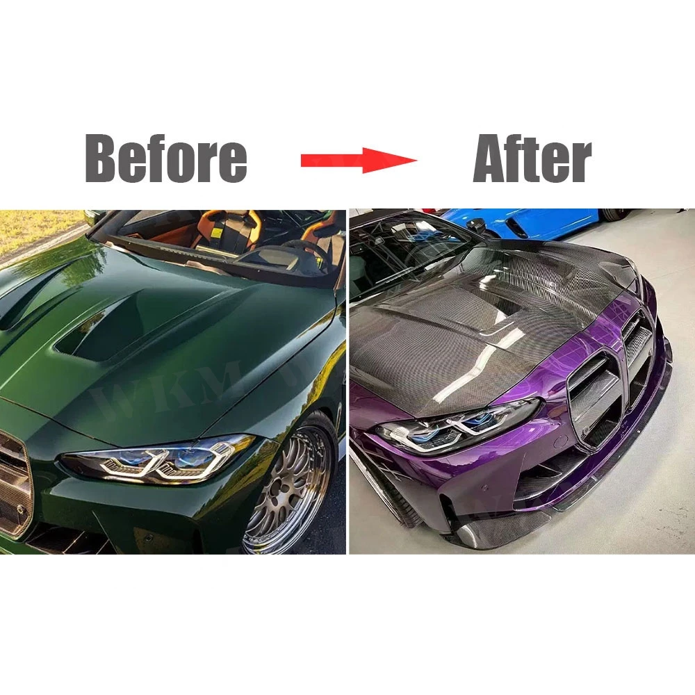 

For BMW G80 M3 G82 G83 M4 21+ Dry Carbon Fiber Hood Bonnet Car Front Engine CoverTrim Accessories
