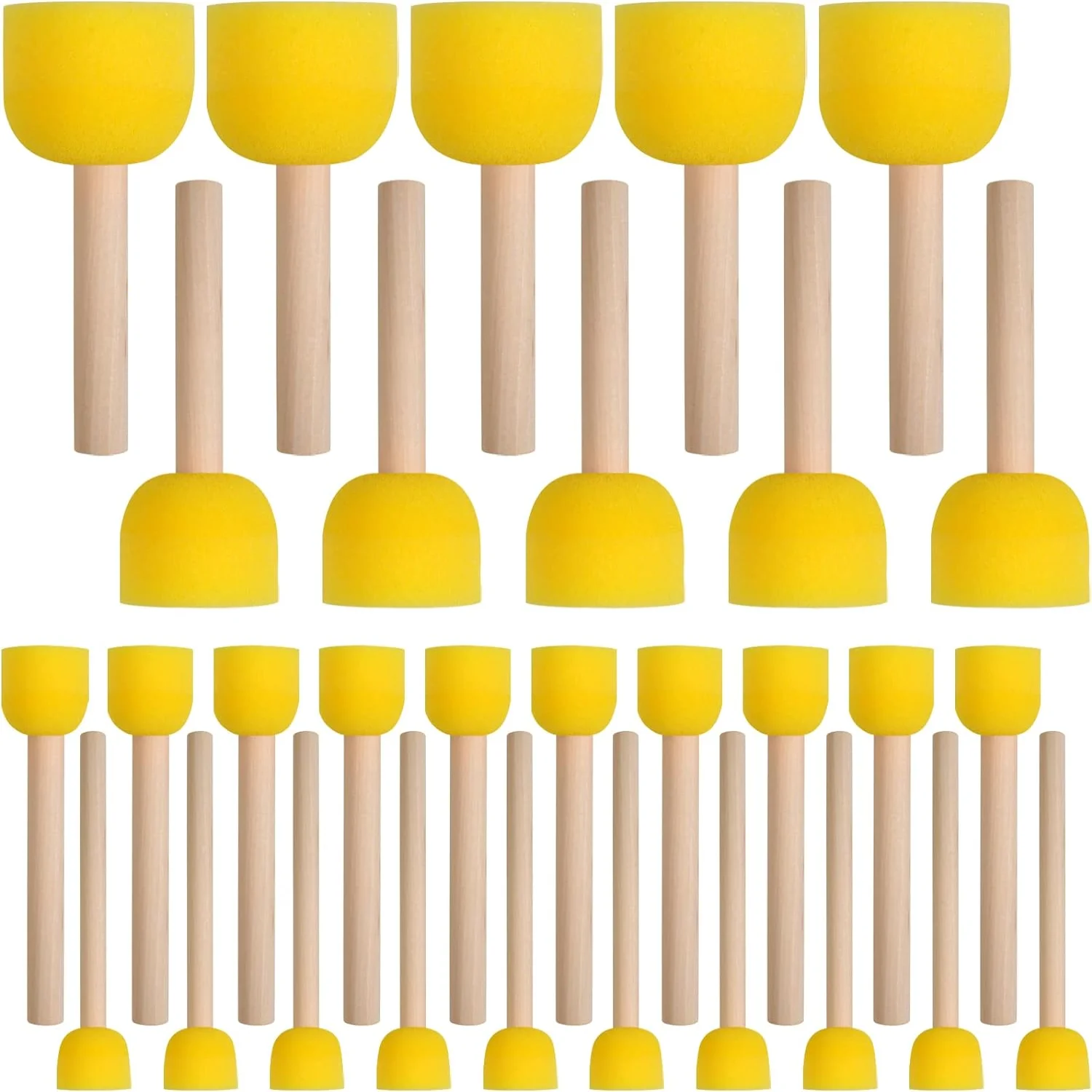 30 Pcs Round Sponges Brush Set, Round Sponge Brushes for Painting, Paint Sponges for Acrylic Painting, Painting Tools for  Arts 